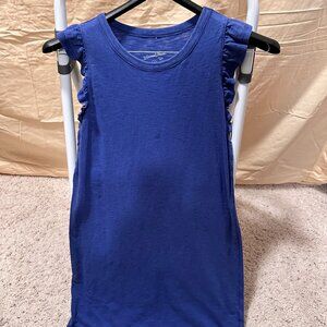 Blue T-shirt mini dress with ruffle sleeves, Size M - Universal Thread Brand.